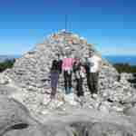 Hikers at the top of Skeleton Gorge